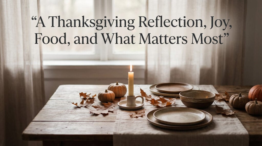 A Thanksgiving Reflection Joy, Food, and What Matters Most