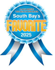 South Bay's Favorite 2025 award ribbon from the Daily Breeze and The Beach Reporter
